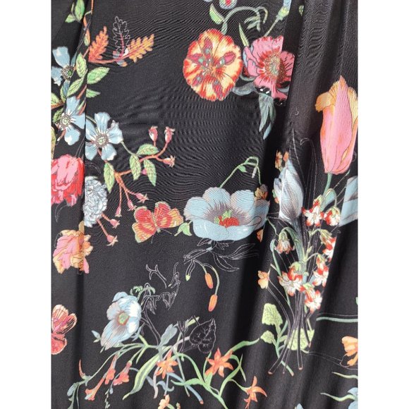 Rebecca Taylor Women's Sz. 2 100% Silk Floral Cinched Waist Dress - Picture 7 of 7